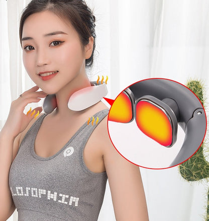 Neck Massager Head Relax Muscle Vibration Massage USB Charging Electric Therapy Cervical Relief Pain Health Care Tool