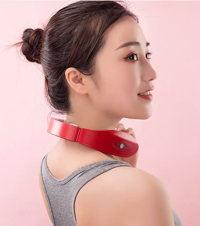 Neck Massager Head Relax Muscle Vibration Massage USB Charging Electric Therapy Cervical Relief Pain Health Care Tool