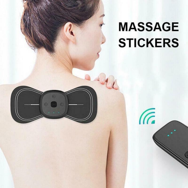 High Quality Mini Wireless Electric Neck Massager 6 Modes Intelligent Cervical Massage Stickers Pain Relief USB Charging